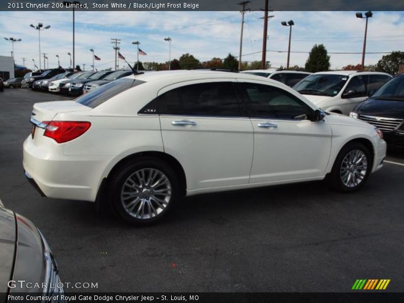 Stone White / Black/Light Frost Beige 2011 Chrysler 200 Limited