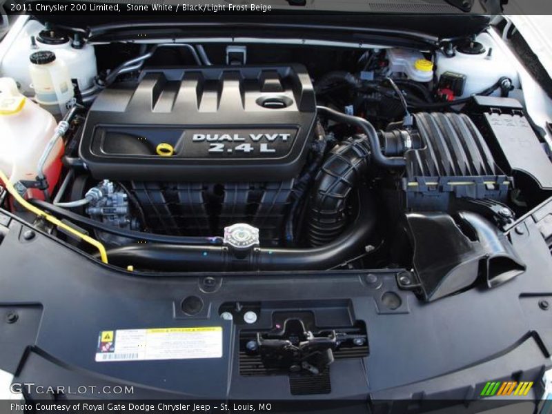 Stone White / Black/Light Frost Beige 2011 Chrysler 200 Limited