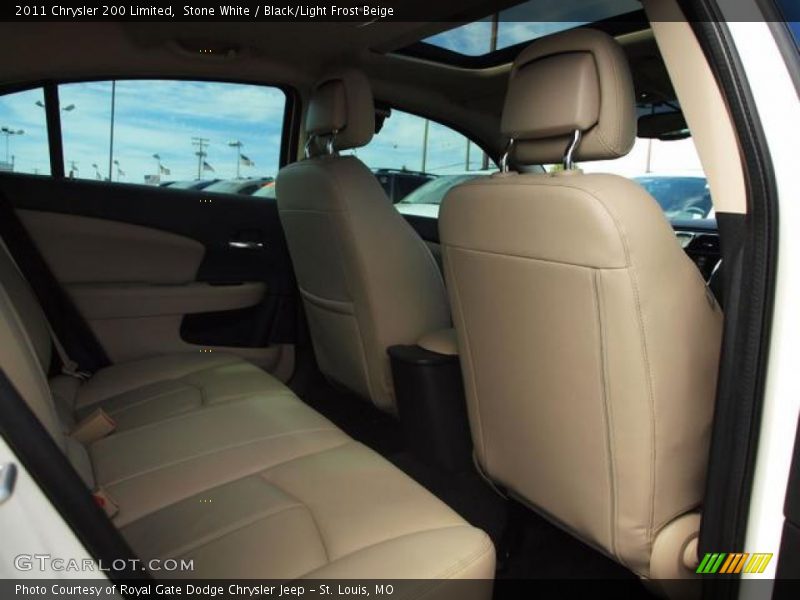 Stone White / Black/Light Frost Beige 2011 Chrysler 200 Limited