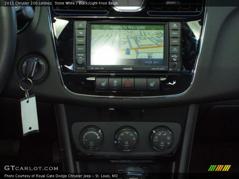 Stone White / Black/Light Frost Beige 2011 Chrysler 200 Limited