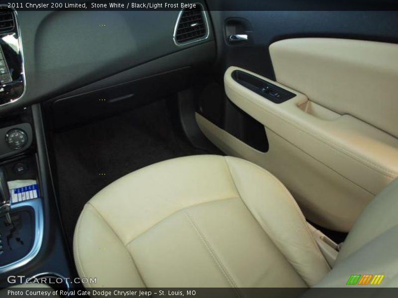 Stone White / Black/Light Frost Beige 2011 Chrysler 200 Limited