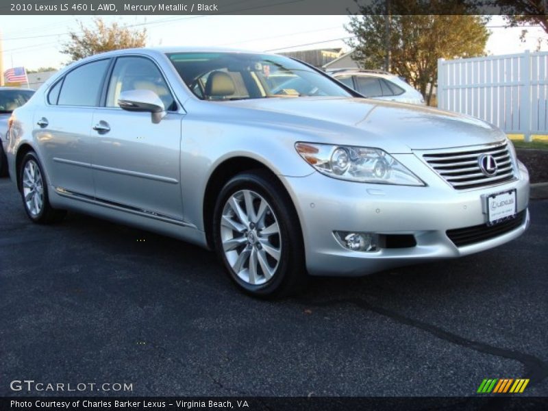 Mercury Metallic / Black 2010 Lexus LS 460 L AWD