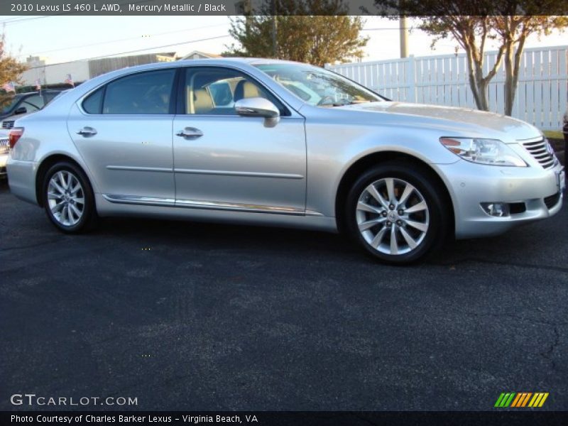 Mercury Metallic / Black 2010 Lexus LS 460 L AWD