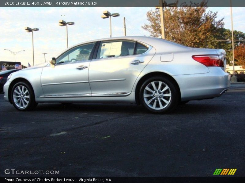Mercury Metallic / Black 2010 Lexus LS 460 L AWD
