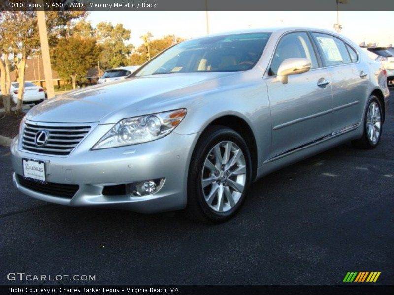 Mercury Metallic / Black 2010 Lexus LS 460 L AWD