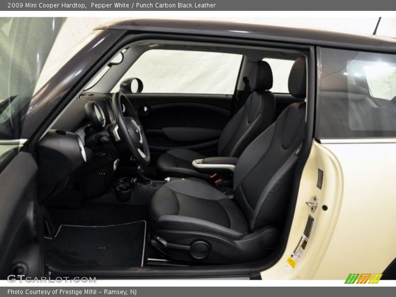 Pepper White / Punch Carbon Black Leather 2009 Mini Cooper Hardtop