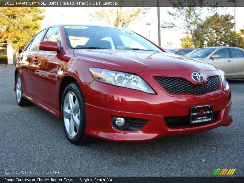 Barcelona Red Metallic / Dark Charcoal 2011 Toyota Camry SE