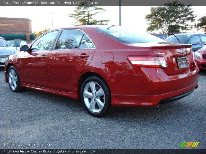Barcelona Red Metallic / Dark Charcoal 2011 Toyota Camry SE