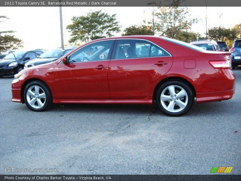 Barcelona Red Metallic / Dark Charcoal 2011 Toyota Camry SE