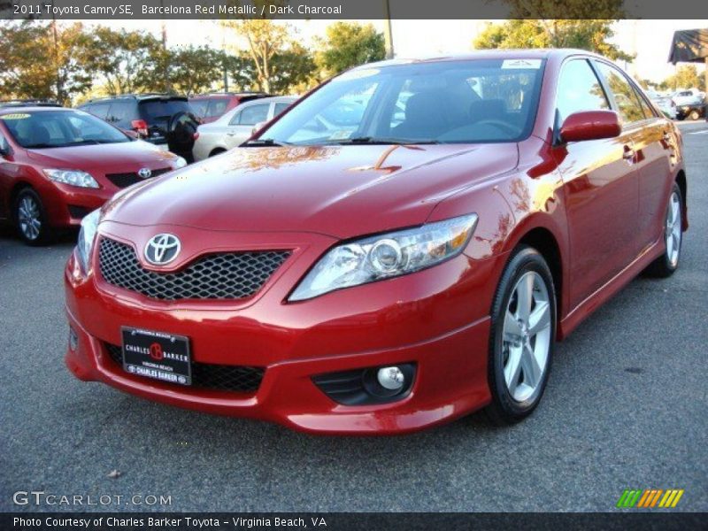 Barcelona Red Metallic / Dark Charcoal 2011 Toyota Camry SE