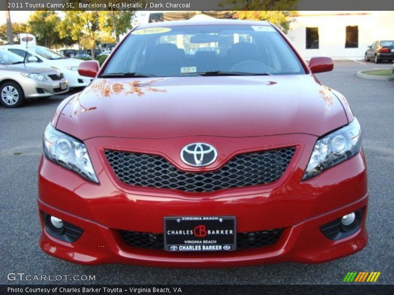 Barcelona Red Metallic / Dark Charcoal 2011 Toyota Camry SE
