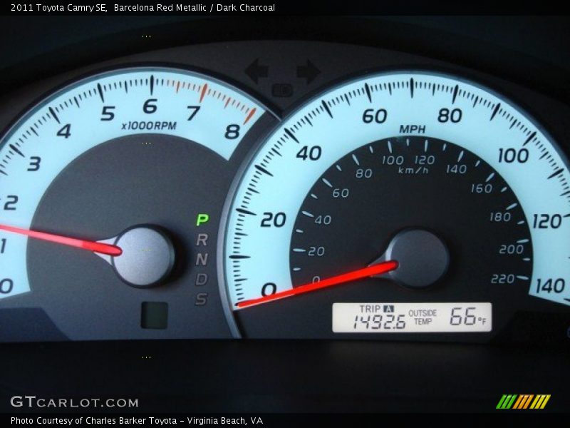 Barcelona Red Metallic / Dark Charcoal 2011 Toyota Camry SE