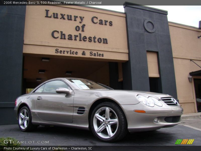 Pewter Metallic / Charcoal 2006 Mercedes-Benz SL 500 Roadster