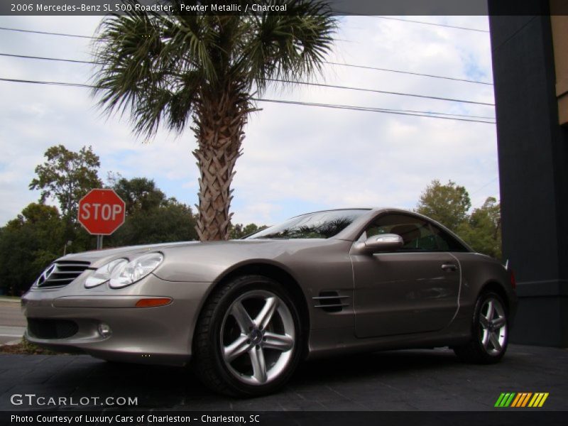 Pewter Metallic / Charcoal 2006 Mercedes-Benz SL 500 Roadster