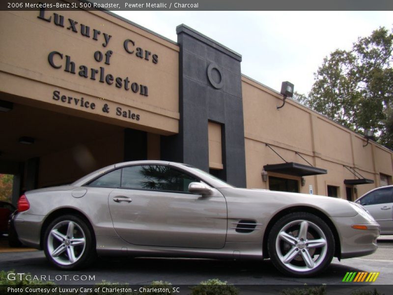 Pewter Metallic / Charcoal 2006 Mercedes-Benz SL 500 Roadster