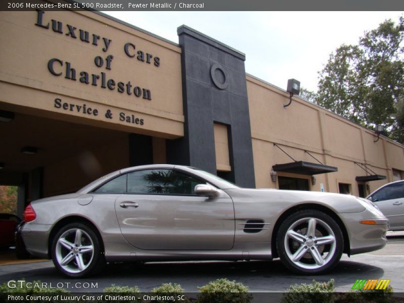 Pewter Metallic / Charcoal 2006 Mercedes-Benz SL 500 Roadster