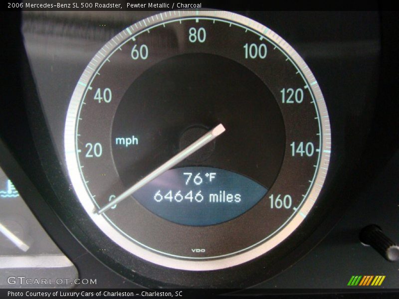Pewter Metallic / Charcoal 2006 Mercedes-Benz SL 500 Roadster