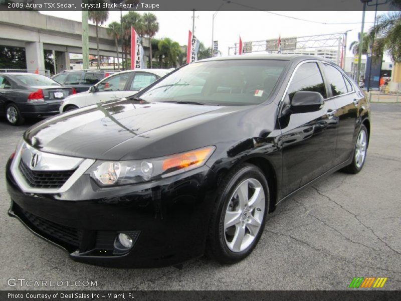 Crystal Black Pearl / Taupe 2009 Acura TSX Sedan