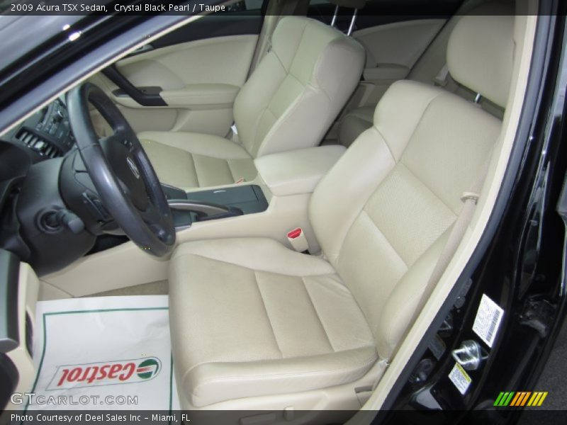 Crystal Black Pearl / Taupe 2009 Acura TSX Sedan