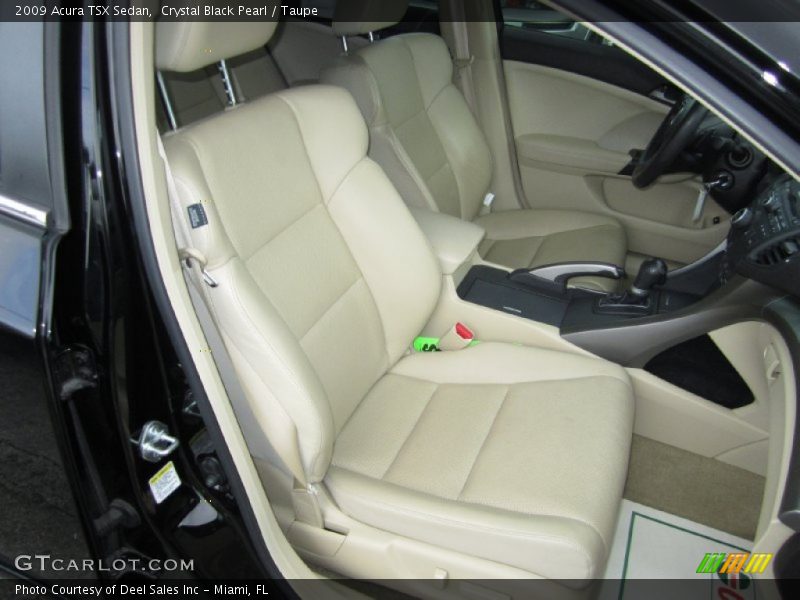 Crystal Black Pearl / Taupe 2009 Acura TSX Sedan
