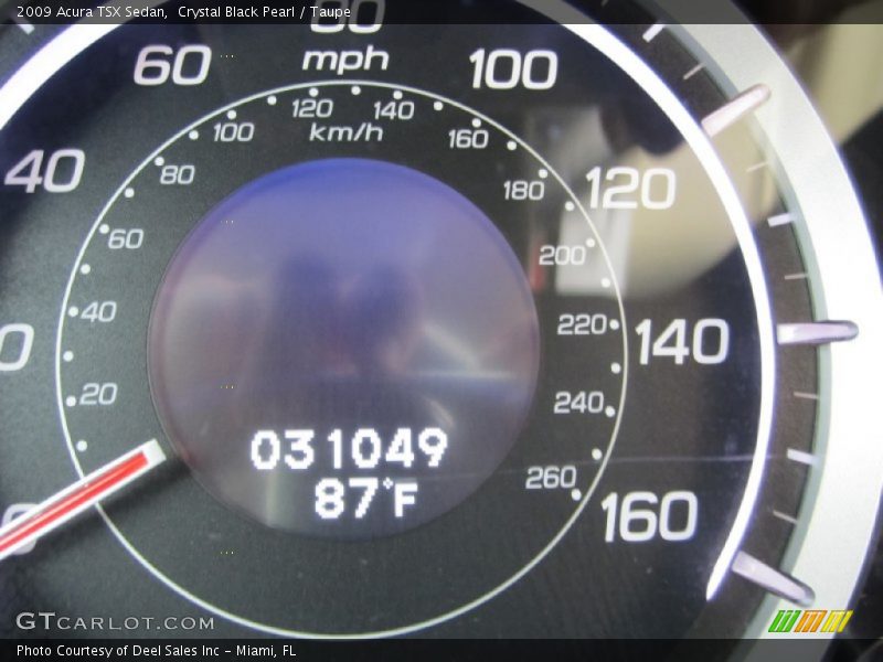 Crystal Black Pearl / Taupe 2009 Acura TSX Sedan