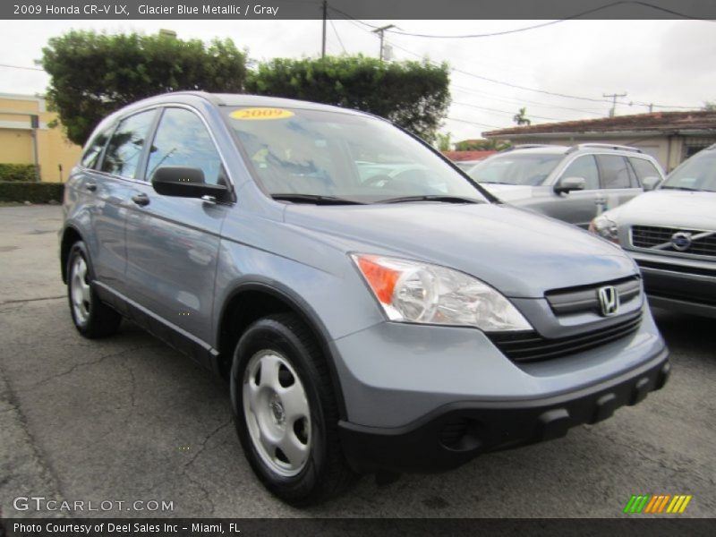 Glacier Blue Metallic / Gray 2009 Honda CR-V LX