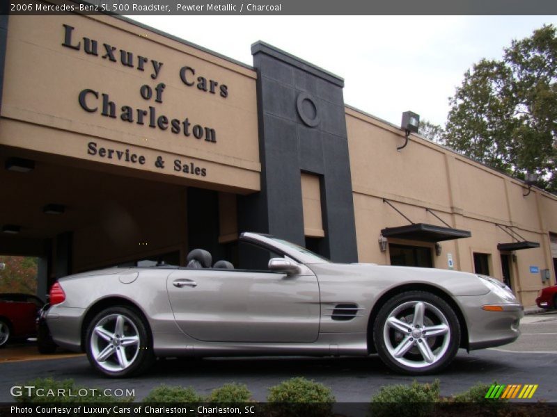Pewter Metallic / Charcoal 2006 Mercedes-Benz SL 500 Roadster