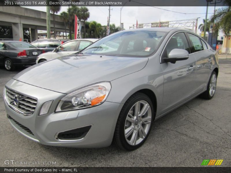 Electric Silver Metallic / Off Black/Anthracite 2011 Volvo S60 T6 AWD