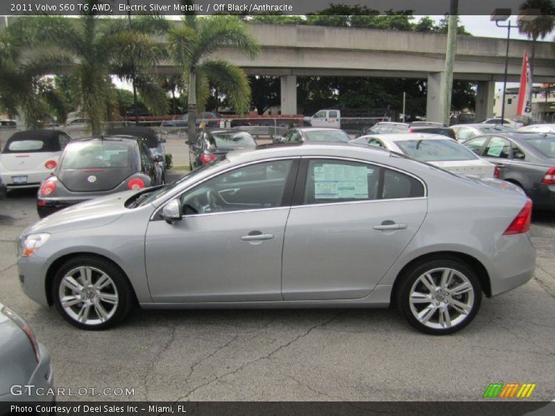 Electric Silver Metallic / Off Black/Anthracite 2011 Volvo S60 T6 AWD