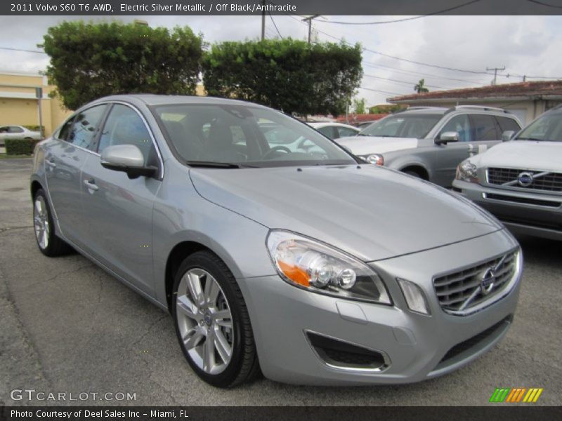 Electric Silver Metallic / Off Black/Anthracite 2011 Volvo S60 T6 AWD