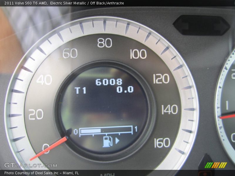 Electric Silver Metallic / Off Black/Anthracite 2011 Volvo S60 T6 AWD