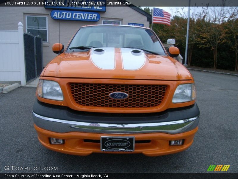Hugger Orange / Dark Graphite Grey 2003 Ford F150 XLT Regular Cab
