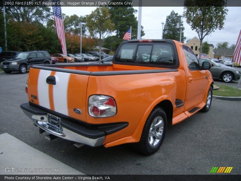 Hugger Orange / Dark Graphite Grey 2003 Ford F150 XLT Regular Cab