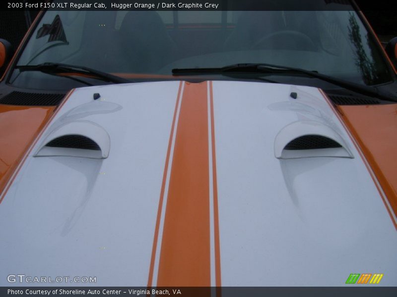 Hugger Orange / Dark Graphite Grey 2003 Ford F150 XLT Regular Cab