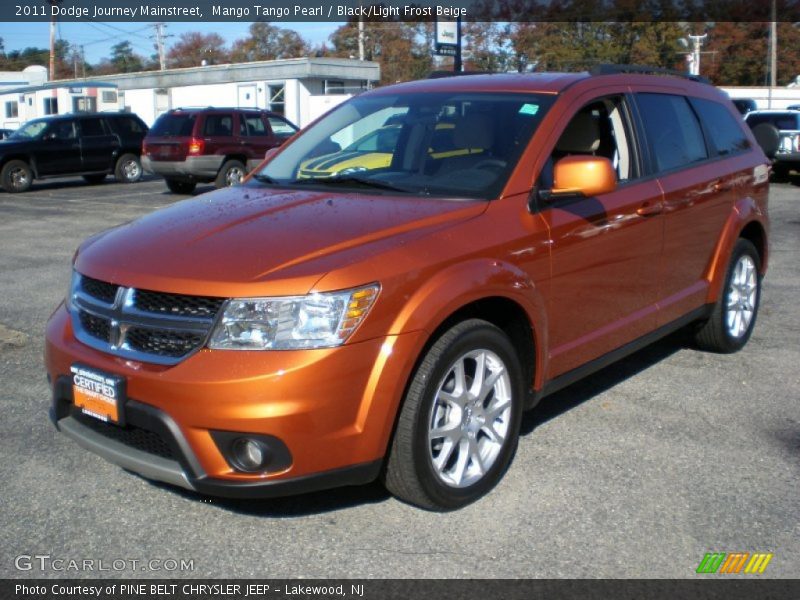 Mango Tango Pearl / Black/Light Frost Beige 2011 Dodge Journey Mainstreet
