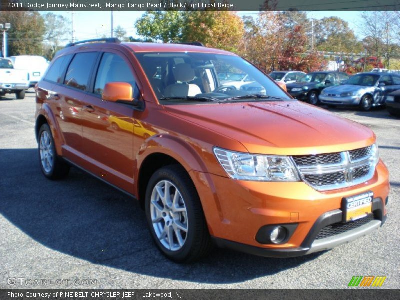 Mango Tango Pearl / Black/Light Frost Beige 2011 Dodge Journey Mainstreet