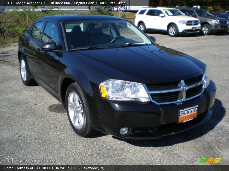 Brilliant Black Crystal Pearl / Dark Slate Gray 2010 Dodge Avenger R/T