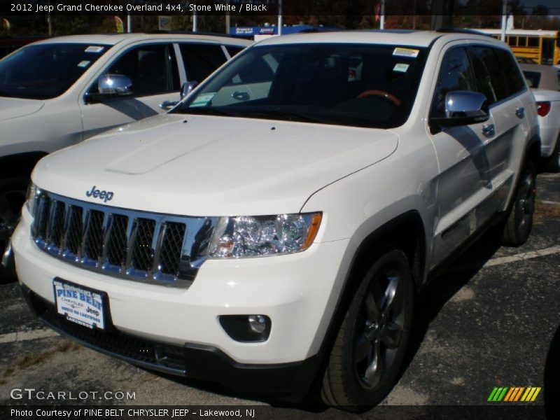 Stone White / Black 2012 Jeep Grand Cherokee Overland 4x4