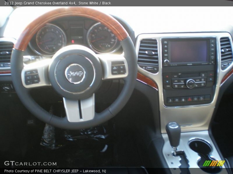 Stone White / Black 2012 Jeep Grand Cherokee Overland 4x4
