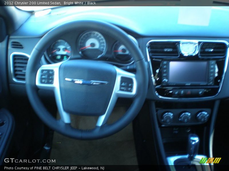 Bright White / Black 2012 Chrysler 200 Limited Sedan