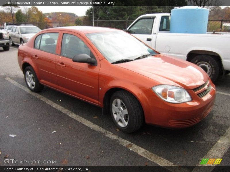 Sunburst Orange Metallic / Gray 2007 Chevrolet Cobalt LS Sedan