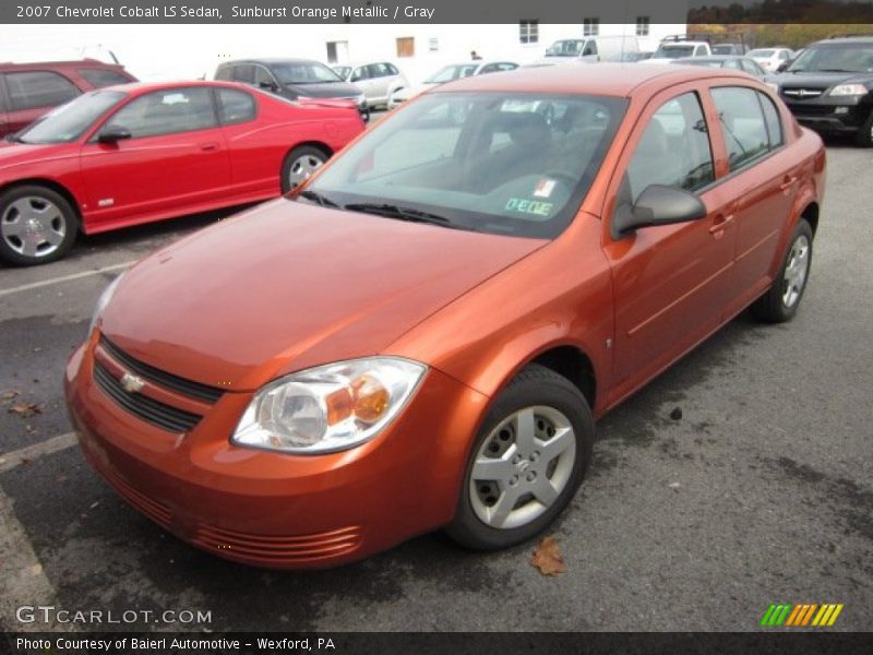 Sunburst Orange Metallic / Gray 2007 Chevrolet Cobalt LS Sedan