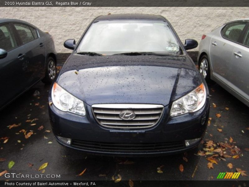 Regatta Blue / Gray 2010 Hyundai Elantra GLS