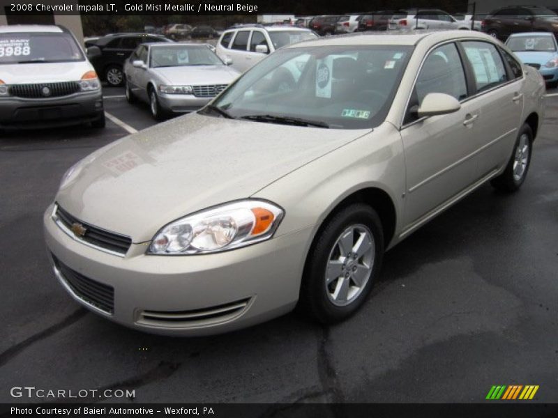 Gold Mist Metallic / Neutral Beige 2008 Chevrolet Impala LT