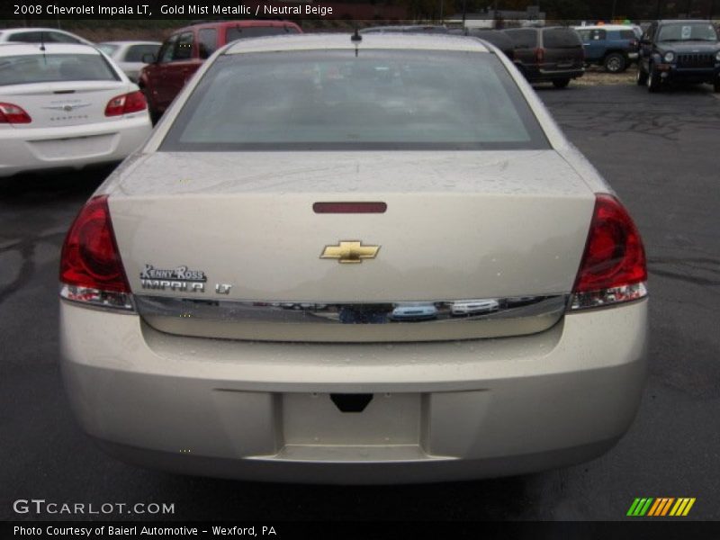Gold Mist Metallic / Neutral Beige 2008 Chevrolet Impala LT