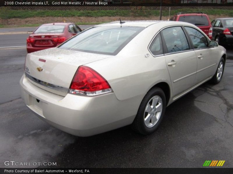 Gold Mist Metallic / Neutral Beige 2008 Chevrolet Impala LT