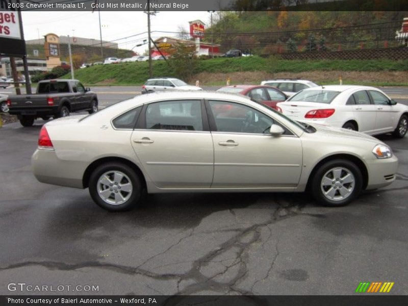 Gold Mist Metallic / Neutral Beige 2008 Chevrolet Impala LT