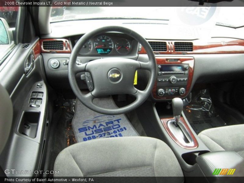 Gold Mist Metallic / Neutral Beige 2008 Chevrolet Impala LT