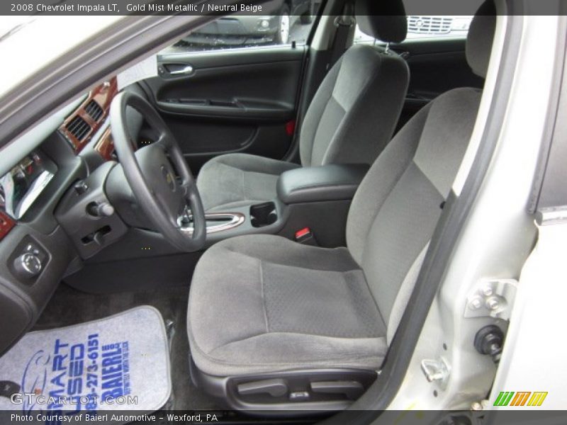 Gold Mist Metallic / Neutral Beige 2008 Chevrolet Impala LT