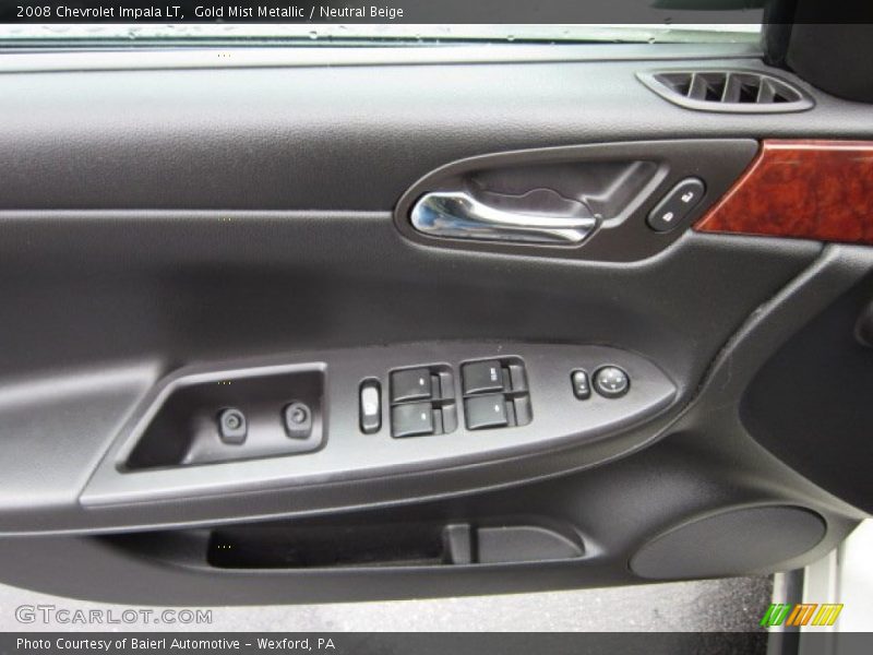 Gold Mist Metallic / Neutral Beige 2008 Chevrolet Impala LT
